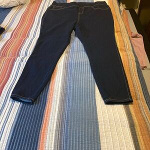 Women’s plus size navy blue denim jeggings size 2